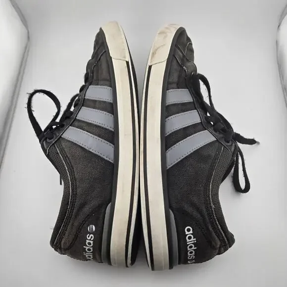 Adidas NEO Mens Size 10 Black Canvas Low Top Sneakers Skate Shoes F38133 11/13 - Picture 8 of 14